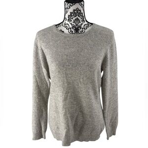Charter Club 100% Cashmere Heather Gray Luxury Sweater XL Soft Classic Crewneck
